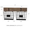 Hastings Home Hanging Double Wire Basket Organizer, Wall Mount Storage, Rustic Style Bins for Office and Home Decor 231930ECG